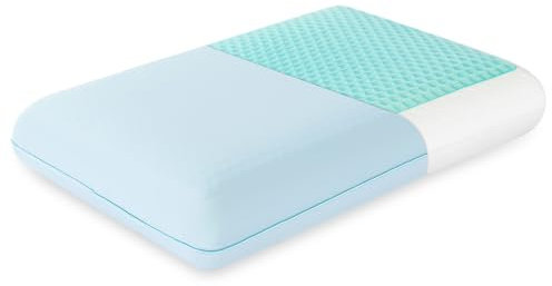 EGOHOME Almohada de espuma viscoelástica refrescante con funda reversible de dos caras, soporte para el cuello para dormir de espalda, estómago y de lado, funda extraíble lavable, comodidad para todas