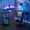Devoko Gaming Tisch Eckschreibtisch 160x120 cm - LED-Beleuchtung, 2 Steckdosen + 2 USB-Anschlüsse, Schwarz - Computertisch mit Stauraum für Gamer & Homeoffice