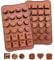 LightBeacon 2 Piezas Silicona Moldes de chocolate, 24 Cavidades molde bombones silicona, Moldes de Silicona para Chocolate Antiadherente, para Dulces, Chocolate, Jabón, Gelatina, 6 Formas
