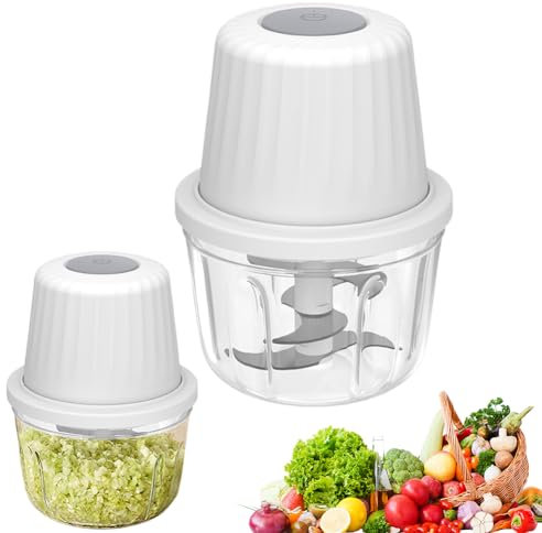 Umllpet Elektrischer Zerkleinerer, Zwiebel Zerkleinerer Elektrisch 400ml, Zwiebeln, Gemüse, Fleisch, Knoblauch, Zwiebelschneider, USB Zwiebelschneider Elektrisch Klein Zwiebelhacker