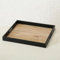 Tablett Dekotablett Landhaus-Stil Schwarz Groß Rechteck Holz (Tablett Groß 40x35 cm)