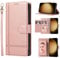 Wuhaizher for iPhone 14 / iPhone 13 Case Mirror Shockproof Leather Flip Folio Wallet Cover for Girls Women with Stand Card Holder Magnetic Closure Protective Phone Case for iPhone 14/13, Rose Gold