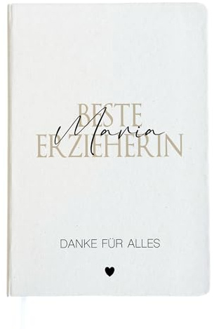 Manufaktur Liebevoll Erzieherin Geschenk Notizbuch mit Namen Erzieherin Abschiedsgeschenk Erzieherin Geschenk Abschied Kita DIN A5 Notizheft Dankeschön Geschenk Geburtstag Weihnachten (Erzieherin)