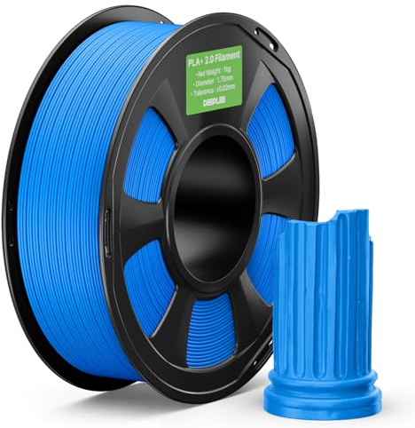 DEEPLEE PLA+ 2.0 Filament 1.75mm Himmelblau 1KG | PLA Plus 2.0 3D Drucker filament, Hochgeschwindigkeits PLA+ Filament für die meisten FDM-3D-Drucker