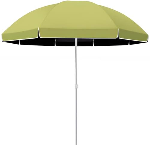 ApuaVireo&Co Ombrellone da Spiaggia Rotondo da 8,5 Piedi, ombrellone Portatile da Esterno con Protezione for Mare, Piscina, Viaggio, Altezza Regolabile(Green)