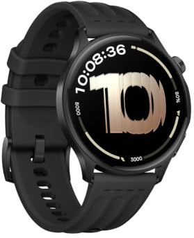 OnePlus Watch Lite Smartwatch, Caja Acero, GPS Doble, 10 Días, Black