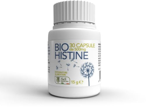 BIO HISTINE, Integratore Alimentare, 30 Capsule da 500mg, con Ribes Nero, Perilla, Echinacea e Vitamina B6, per Benessere delle prime vie Respiratorie.
