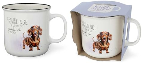 Kult-Becher Kaffeetasse Kaffee Tasse 0,25l Geschenk Thema: Tierische Freunde (Dackel - 9048051)