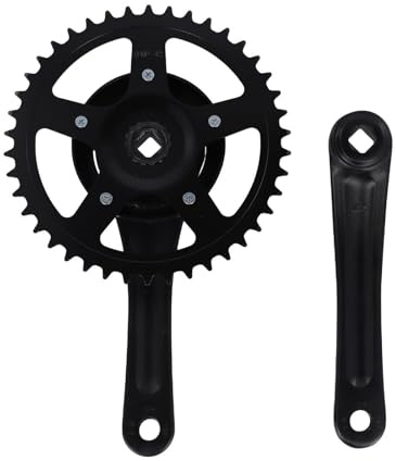 Homeponnew Bielas de aleación de aluminio para bicicletas eléctricas, plato 42T con brazo de manivela de 170 mm de longitud, compatible con bicicletas Fixie, Road y MTB