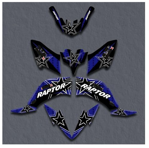 Für Raptor 250 YFM 2008 2009 2010 2011 2012 2013 Motorrad Zubehör Grafik Hintergrund Decals Aufkleber Kit Dekoration Schutz Pads Aufkleber