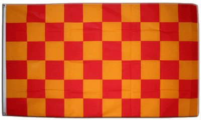 Digni Bandiera a Quadri Rossi-Gialli - 90 x 150 cm Sticker Gratis