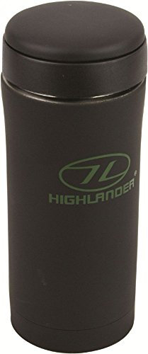 Highlander Outdoor Products Army Combat Military Flask Ammo Travel Thermos Mug Cup Compact Travel - Blacl