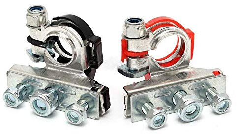 SteelFever 2 Stück Batterieklemmen Auto PKW Batterie Polklemmen Terminal Clamp Klemmen