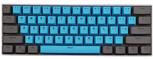 PBT Keycaps - 61 Keys Two-Color Backlight for Mechanical Keyboards: Ducky / GH60 / RK61 / ALT61 / Annie / Poker (Keycaps Only)