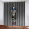 Meer 2er-Set Verdunkelungs Vorhang,Grau Star Wars Roboter Kinder Gardinen Ösen Gardine Thermo Polyester Schlafzimmer Vorhänge Dekoratives Muster Européen 214 x 183 cm (HxB)