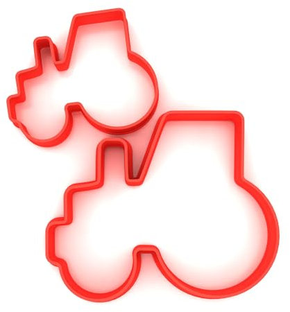 Tractor Set of 2 Value Cookie/Fondant Cutters Pair 5CM + 8CM