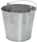 KOTARBAU® Seau 12L Robuste Galvanisé en Acier à Poignée Ergonomique - pour Eau, Jardin, Construction, Déchets de Cuisine, Mortier - Métallique