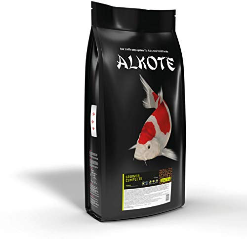 ALLCO Premium Premium, 1-Jahreszeitenfutter für Kois und Zierfische, Sommermonate, Schwimmende Pellets, 6 mm, Hauptfutter Grower Complete, 9 kg