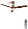 CREATE / WINDSTYLANCE DC/Ventilatore da soffitto con luce, motore DC nickel con pale in legno scuro/Silenzioso, 2 livelli, timer