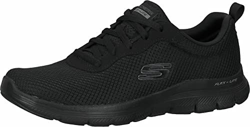 Skechers Damen Flex Appeal 4.0-Brilliant Vie Sneaker, Black Mesh/Trim, 42 EU