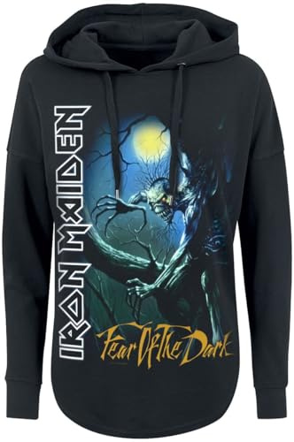 Iron Maiden Fear of The Dark Frauen Kapuzenpullover schwarz S 100% Baumwolle Band-Merch, Bands