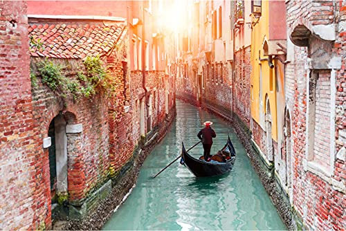 Muralo Vlies Fototapete 270 x 180 Stadt Wenedig Italien Tapete Architektur Altstadt Gebäude Mietshäuser Wohnzimmer Schlafzimmer Wandbilder XXL Wand Br. 270 cm x Hö. 180 cm