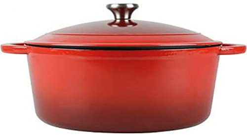 Actuel Cocotte Ovale Induction Fonte d'acier émaillée 4 litres - L 27 x 21cm H 11,5cm