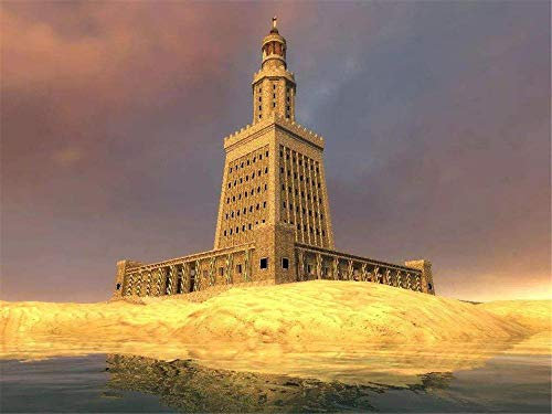 Puzzle 5000 Teile für Erwachsene,(Alexandria Leuchtturm) Puzzles Geschicklichkeitsspiel für die Ganze Familie, Landschaf Puzzle Schwer Dekompressionder Erwachsenenpuzzle ab 14 Jahren-61.61x41.53 Zoll