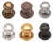Infinity Decor Solid Brass Heavy Duty Sprung Georgian Round Mortice Door Knobs Pull Handles Set 50mm (Antique)