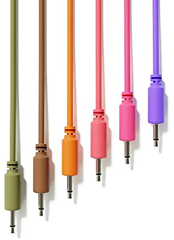 ExcelValley - Mono Modular Patchkabel TS 3,5mm 1/8 Zoll Eurorack Synthesizer [6B-Pack | 60 cm - 23,62]