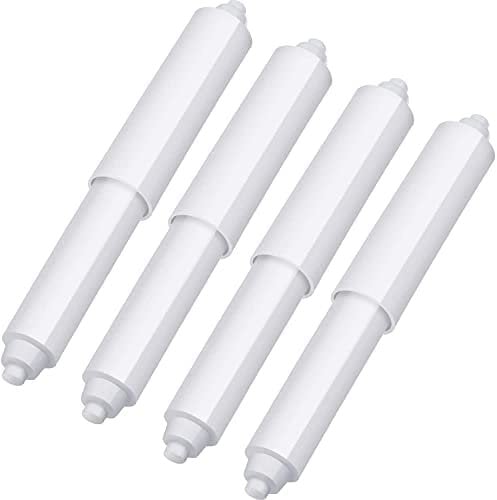4 Pack Toilet Paper Holder Rolle Weißer Ersatz Kunststoff Feder geladen