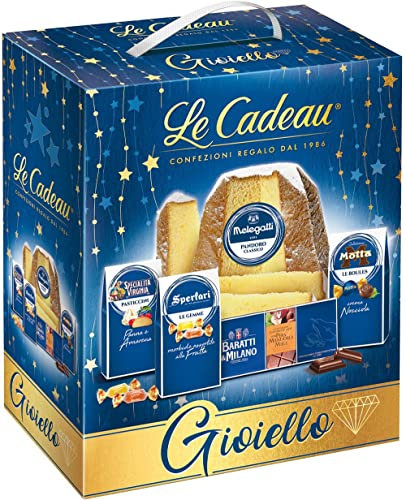 LE REGALO | Caja de regalo Caja serigrafiada joya, embalaje de alimentos de Navidad de 5 piezas, Pandor, chocolate, jaleas de frutas, cestas y bolas rellenas, idea de regalo de Navidad