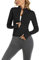 Bkul Laufjacke Damen Atmungsaktive Sportjacke Langarm Running-Jacken Yoga Fitness Sportjacke mit Reißverschluss Trainingsjacke (DE/NL/SE/PL, Alphanumerisch, XL, Regular, Regular, Schwarz)