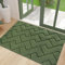 Biscpro Tapis de Porte Paillasson 60x90cm Interieur et Extérieur Antidérapant Absorbant, Facile à Nettoyer, Chambre, Cuisine, Couloir- Vert