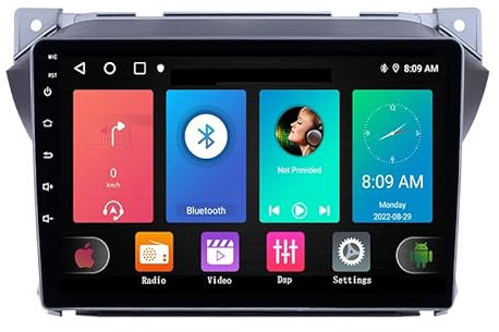 ZYCARE Autoradio Kompatibel Mit SUZ-UKI Alto 2015 2016 2017 2 Din Radio GPS Navigation IPS Touchscreen Multimedia Player Unterstützung SWC 4G WiFi Carplay DSP BT(Size:8 core 4G+WiFi 6G+128G)
