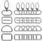 SWAWIS 40 Stück Drehgelenk Karabinerhaken Set, 25mm D-Ringe Schiebeschnallen Rechteckige Ringe Drehbare Karabinerhaken, für Taschen Gurt Kostüme Rucksack Hundeleine DIY Hardware-Zubehör(Silber)