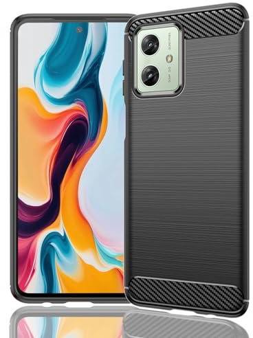 BORYA Funda para Motorola Moto G54 5G, Silicona Antigolpes Ultradelgado Premium Carcasa Suave TPU Bumper Estuche, Elegante Sedoso Sencillo Color Sólido Caso, Negro