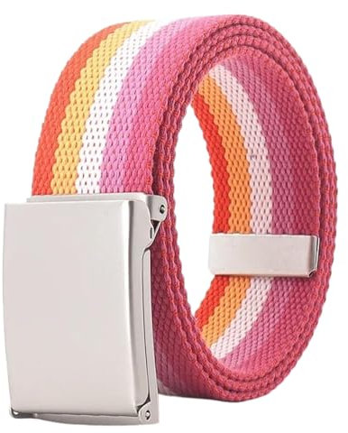 ZacLAy Bunter 3,8cm breiter militärischer taktischer Gürtel für Männer, Nylon-Canvas-Gewebe, männlicher Gürtel, Bund