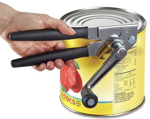NUFR Crank Can Openers Manual,Heavy Duty Commercial Swing Away Can Opener with Rubber-Coated Handles