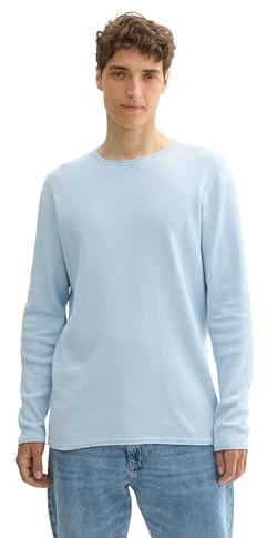 TOM TAILOR Denim Herren Structured roll Edge Knit 1042517