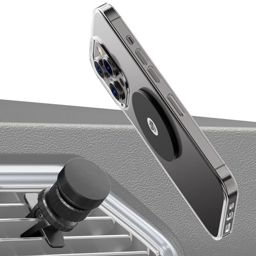 Shapeheart Innovation française, Support Telephone Voiture magnétique pour Grille d'aeration. Orientation 3D à 360°. Porte Telephone Voiture aimanté Universel. Aimant Telephone Voiture