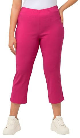 Ulla Popken Damen große Größen Übergrößen Plus Size Bengalinhose, wadenlang, Elastikbund, Stretch