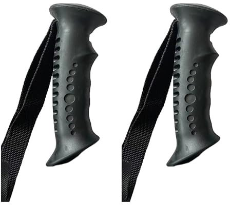 SquEqu 2 Pack Trekking Pole Handle Grip Replacement Rubber Sleeve Adapter with Hand Straps for 20mm Dia. Hiking Poles Walking Stick Cane Monopod Climbing Rod