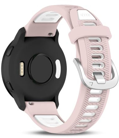 Wizvv 18mm Armband Silikon Kompatibel mit Garmin Venu 3S/Venu 2S/Vivomove 3S/Vivoactive 4S, Silikon-Sportuhrenarmband für Forerunner 255S/265S Herren Damen