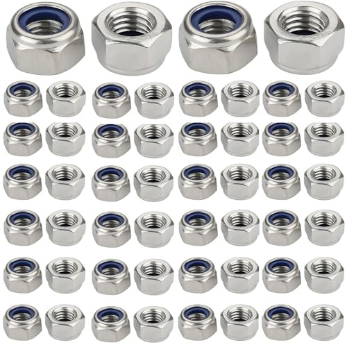 100 dadi M5, autobloccanti, dado M 5, in acciaio inox, Mut tern M5, dado di sicurezza, dadi di sicurezza