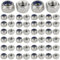100 dadi M5 A2 V2A, M5 in acciaio inox, dadi esagonali DIN 985 (argento + blu)