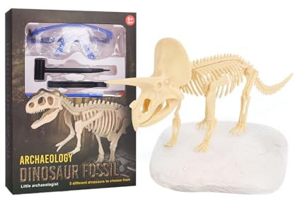 Dino Ausgrabungsset,Dinosaurier Spielzeug,3D-Skelett Dinosaur Modell Dino Ausgrabungsset,Dino Skelett zum ausgraben-Ideale Experimentierkasten, Geschenk und Dino Spiel für Kinder (Crocodylus)