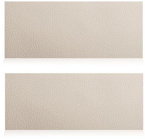 EIROVYA Flicken，selbstklebenflicken,2 Stück SelbstklebenLerflicken für Sofareparatur, 10 * 20cm，Leichte Aprikose