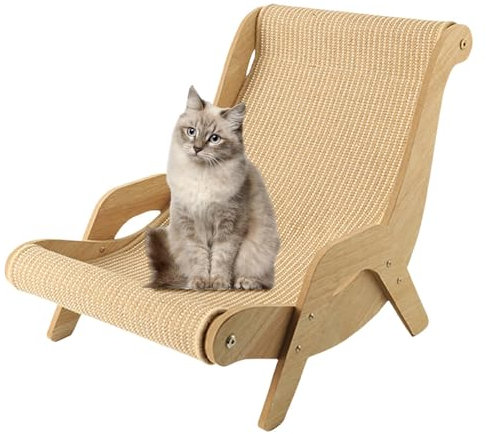 Mbiyhgta Haustier-Strandkorb | Eleganter Katzen-Schaukelstuhl - Schaukel-Katzenkratzstuhl, Haustierfreundlicher Multifunktionskratzer Strandkorb für Outdoor, Wohnzimmer, Balkon, Garten