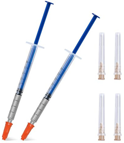 WEILAOK Penna Adesiva Conduttiva In Argento, Vernice Conduttiva, Argento Conduttivo Penna, Adesivo Conduttivo,Pasta d'Argento, Utilizzato per Riparare Tastiere, Circuiti Stampati, ecc, 2 Pezzi,0.4 ml